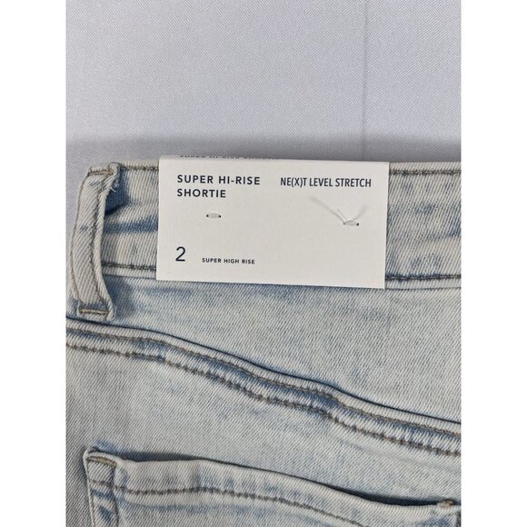 AMERICAN EAGLE SUPER HI-RISE SHORTIE WOMEN'S SHORTS SIZE 2 NWT - Picture 3 of 7
